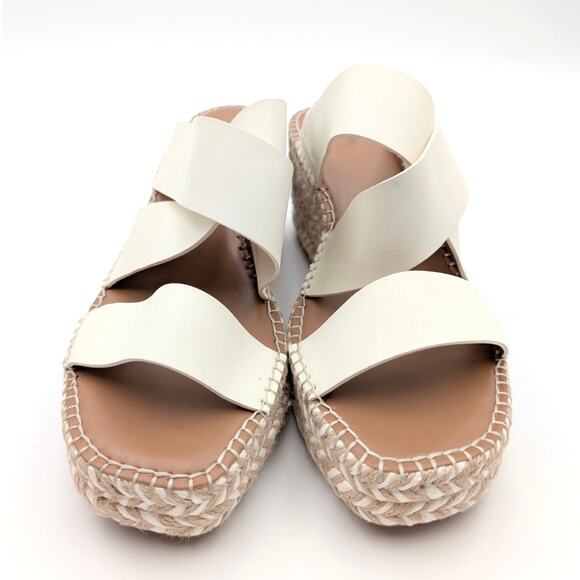 Nordstrom Rack Cressida Platform Wedge Espadrille Sandal Ivory Size US9M EU40 - Picture 2 of 13
